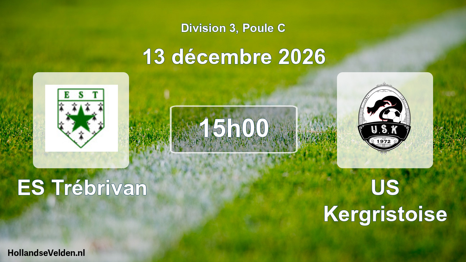 Match programmé: ES Trébrivan - US Kergristoise (13 décembre 2026)