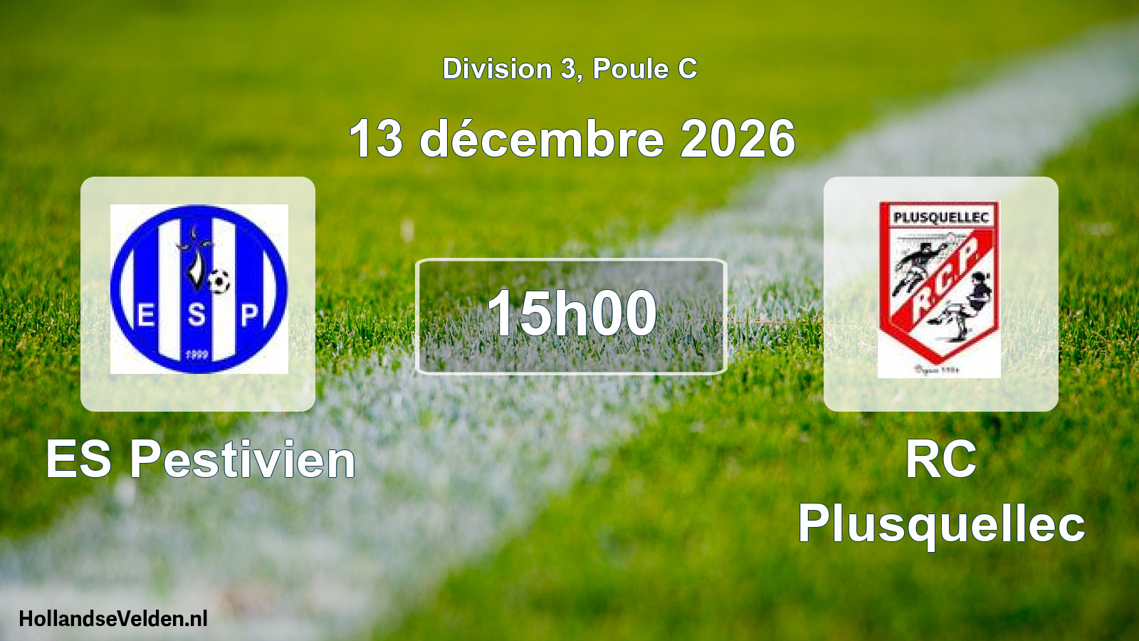 Match programmé: ES Pestivien - RC Plusquellec (13 décembre 2026)