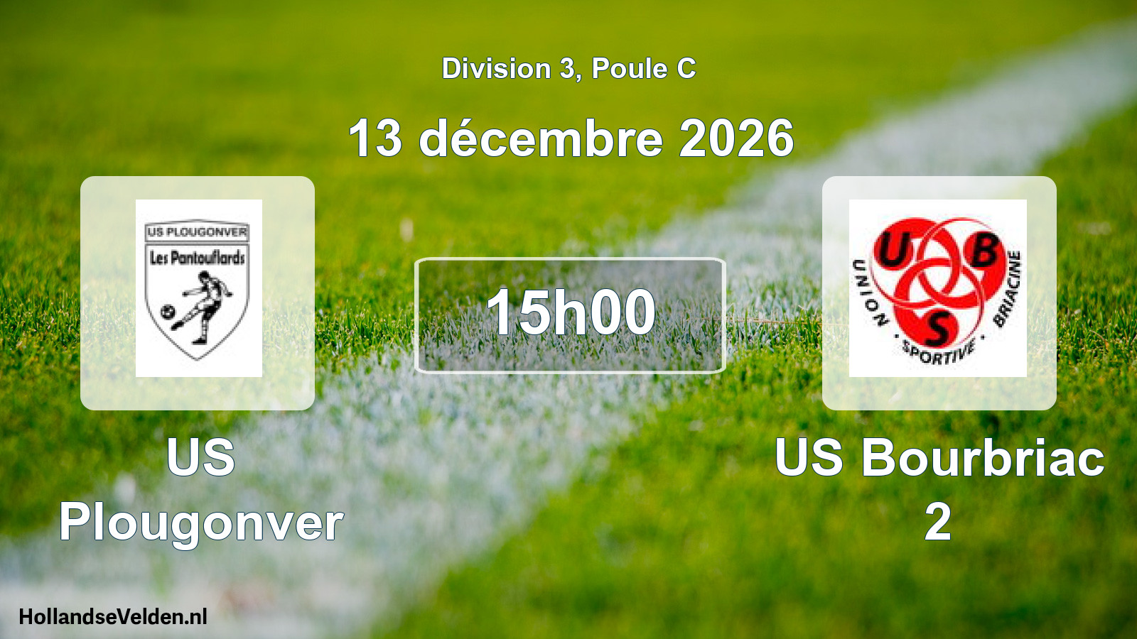Match programmé: US Plougonver - US Bourbriac 2 (13 décembre 2026)