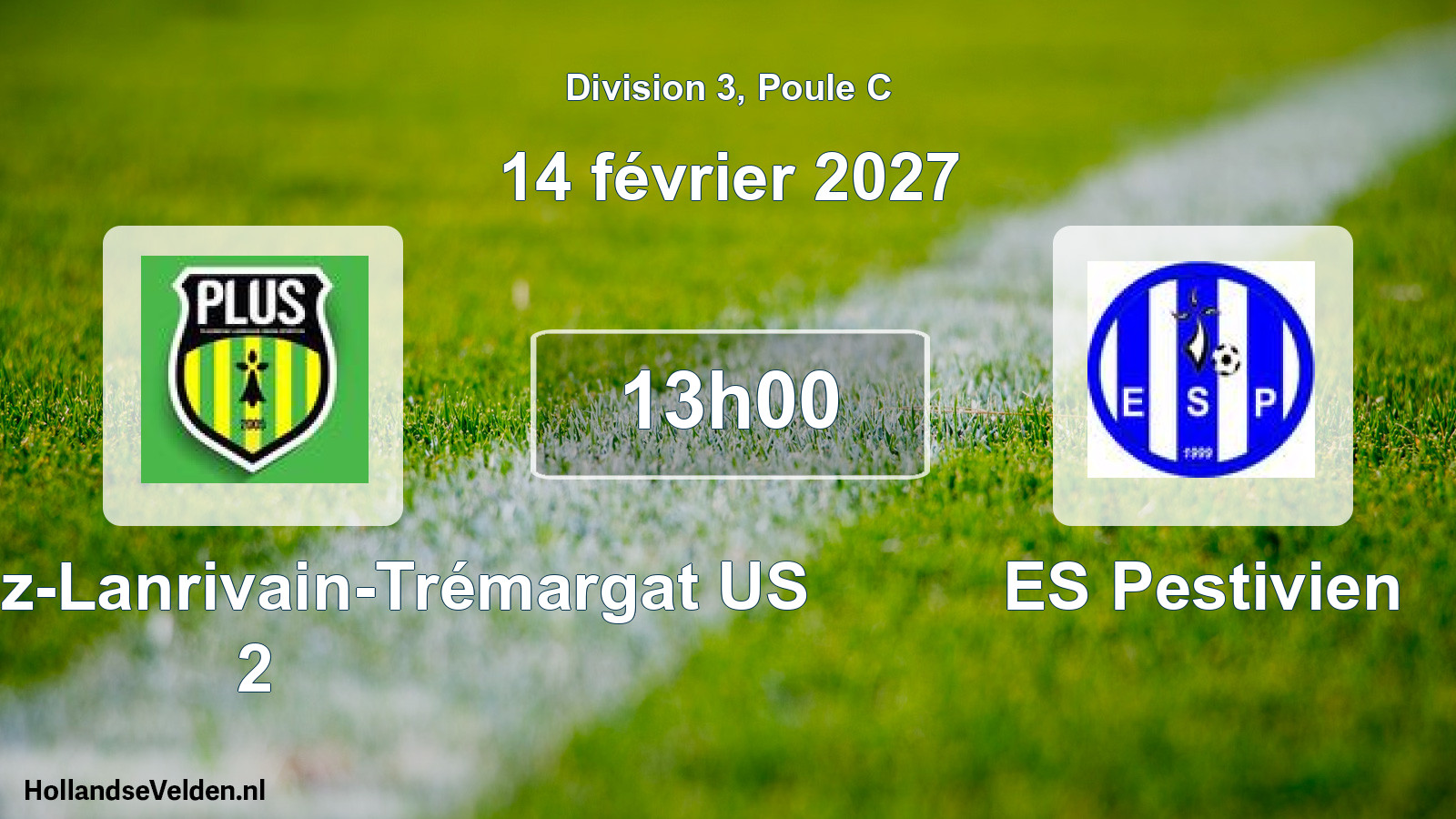 Match programmé: Plounévez-Lanrivain-Trémargat US 2 - ES Pestivien (14 février 2027)
