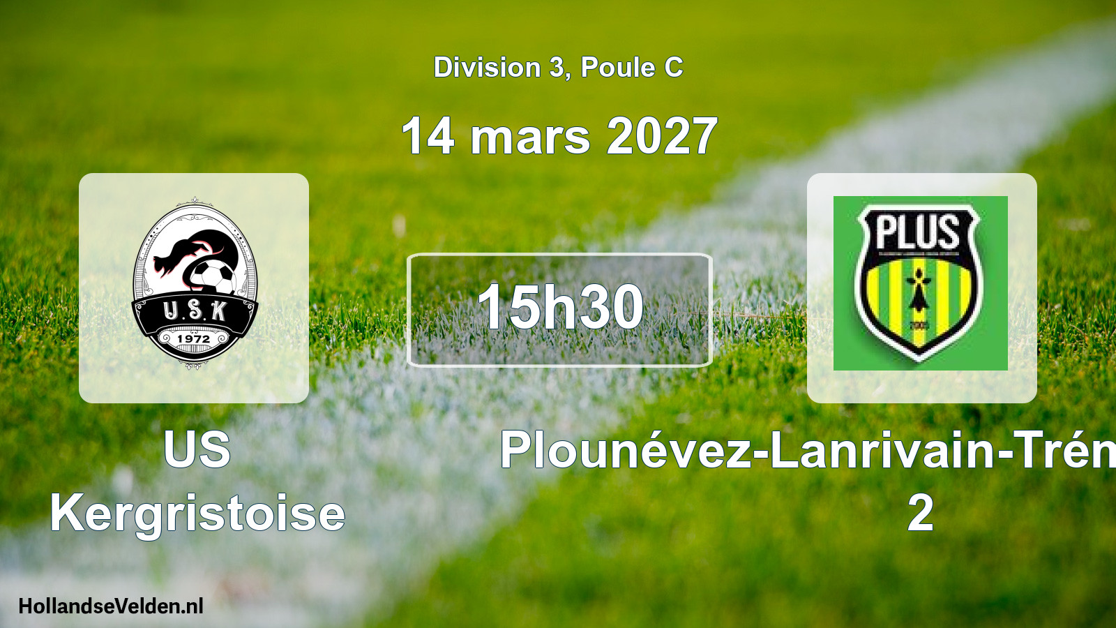 Match programmé: US Kergristoise - Plounévez-Lanrivain-Trémargat US 2 (14 mars 2027)