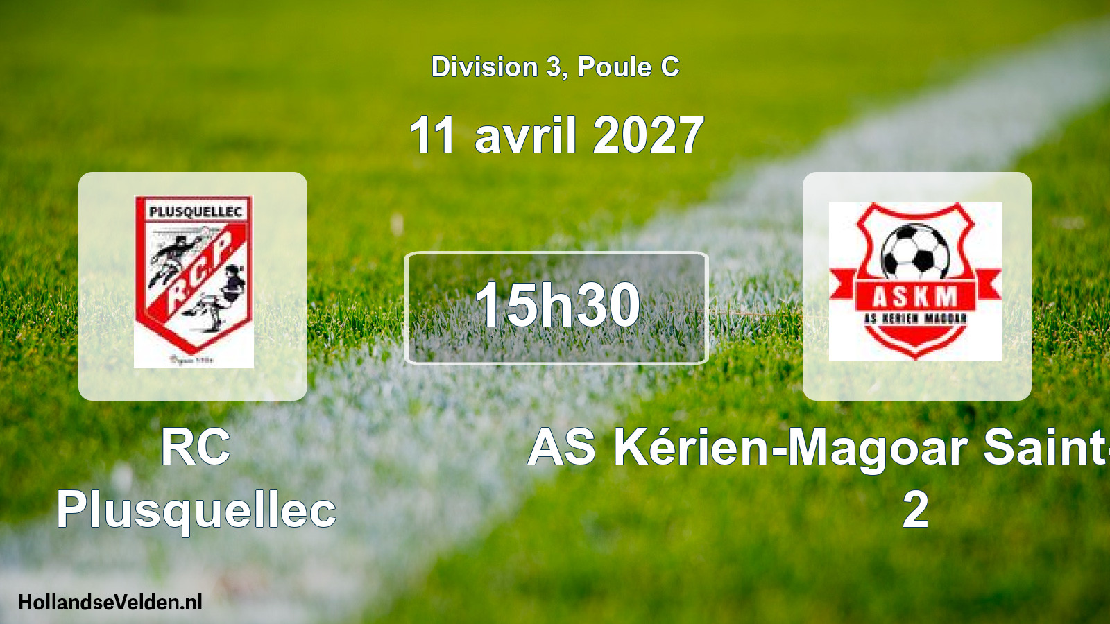 Match programmé: RC Plusquellec - AS Kérien-Magoar Saint-Nicolas 2 (11 avril 2027)