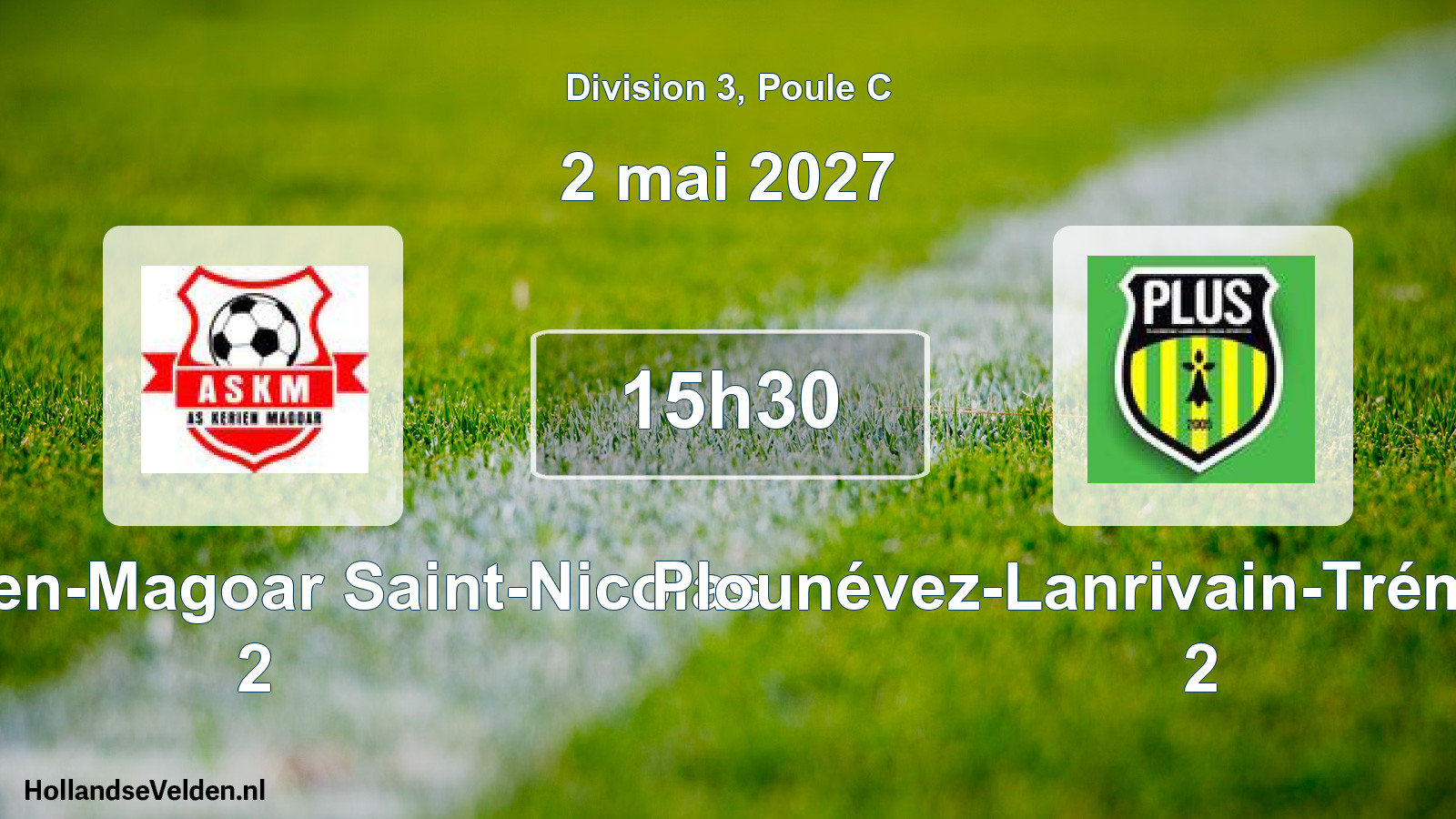 Match programmé: AS Kérien-Magoar Saint-Nicolas 2 - Plounévez-Lanrivain-Trémargat US 2 (2 mai 2027)