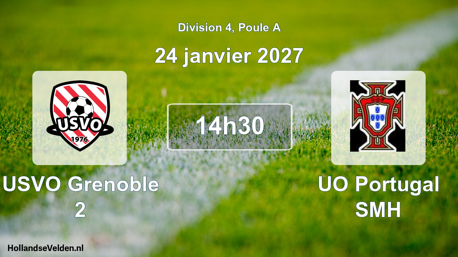 Scheduled Match: USVO Grenoble 2 - UO Portugal SMH (24 January 2027)