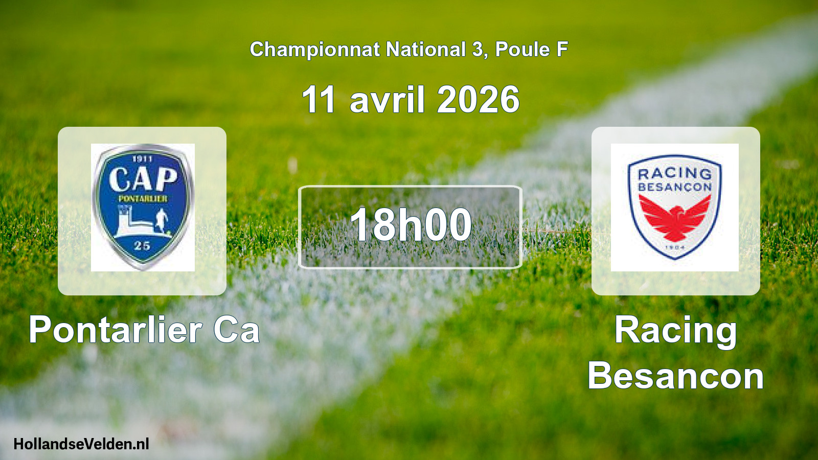 Scheduled Match: Pontarlier Ca - Racing Besancon (11 April 2026)