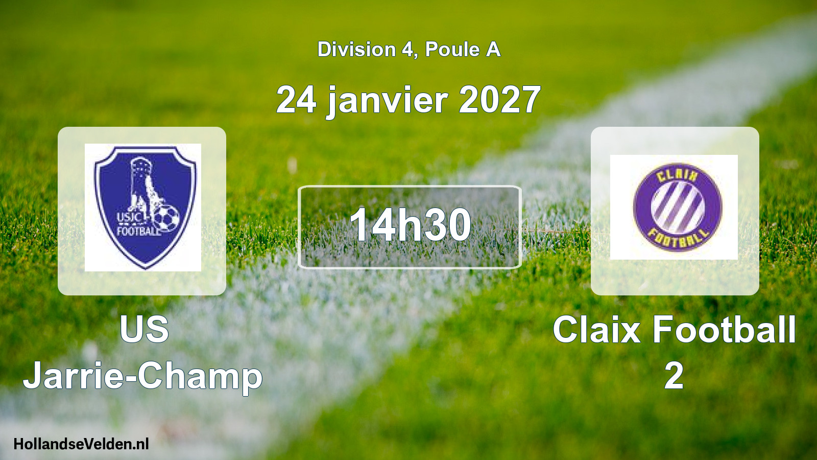 Scheduled Match: US Jarrie-Champ - Claix Football 2 (24 January 2027)