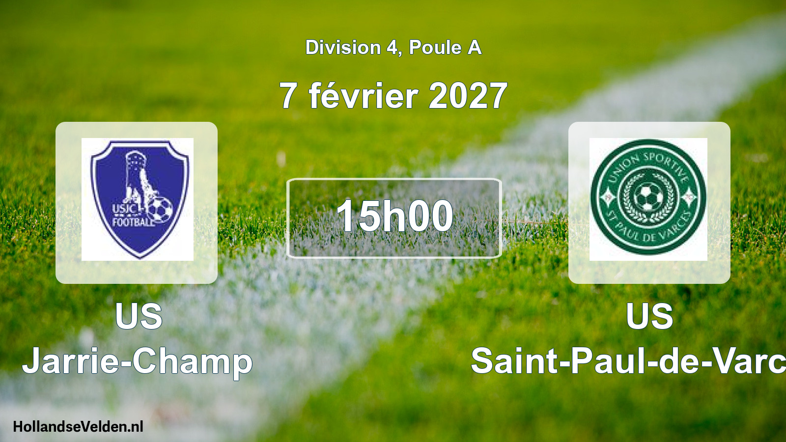 Scheduled Match: US Jarrie-Champ - US Saint-Paul-de-Varces (7 February 2027)