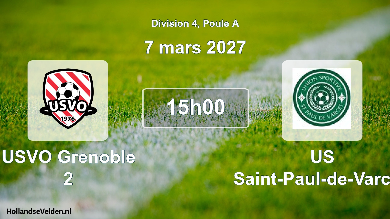 Scheduled Match: USVO Grenoble 2 - US Saint-Paul-de-Varces (7 March 2027)