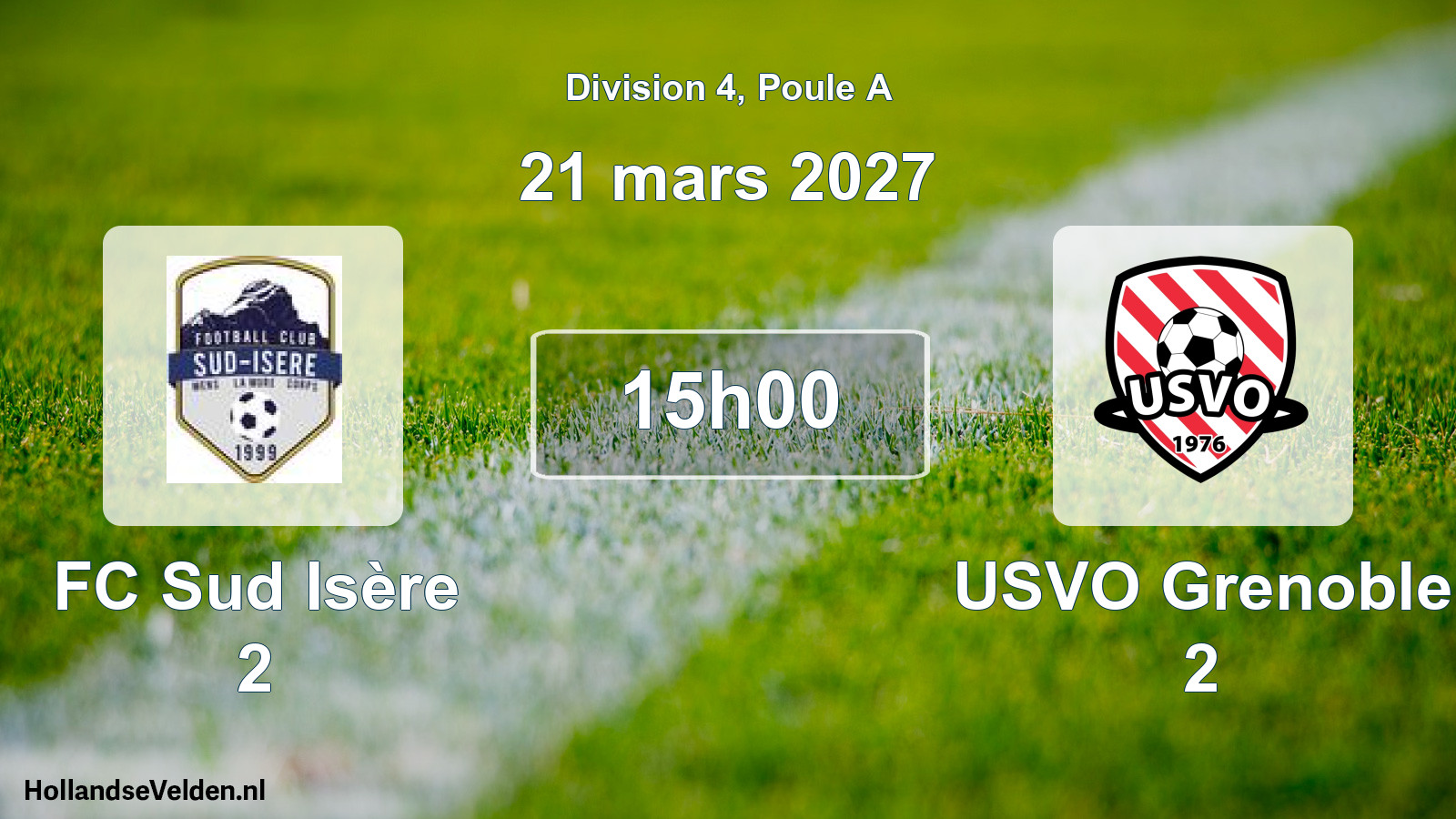 Scheduled Match: FC Sud Isère 2 - USVO Grenoble 2 (21 March 2027)