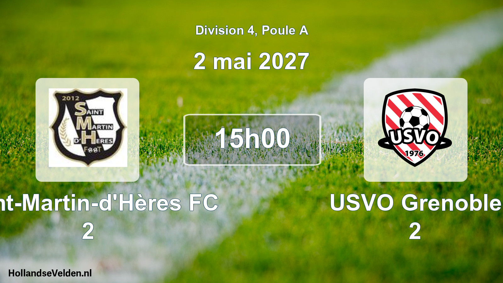 Scheduled Match: Saint-Martin-d'Hères FC 2 - USVO Grenoble 2 (2 May 2027)