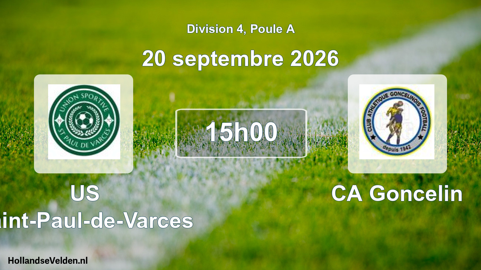 Scheduled Match: US Saint-Paul-de-Varces - CA Goncelin (20 September 2026)
