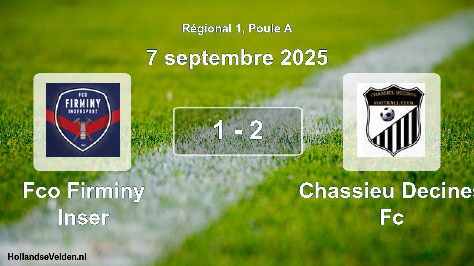 Gespeelde wedstrijd: Fco Firminy Inser - Chassieu Decines Fc 1 - 2 (7 septembre 2025)
