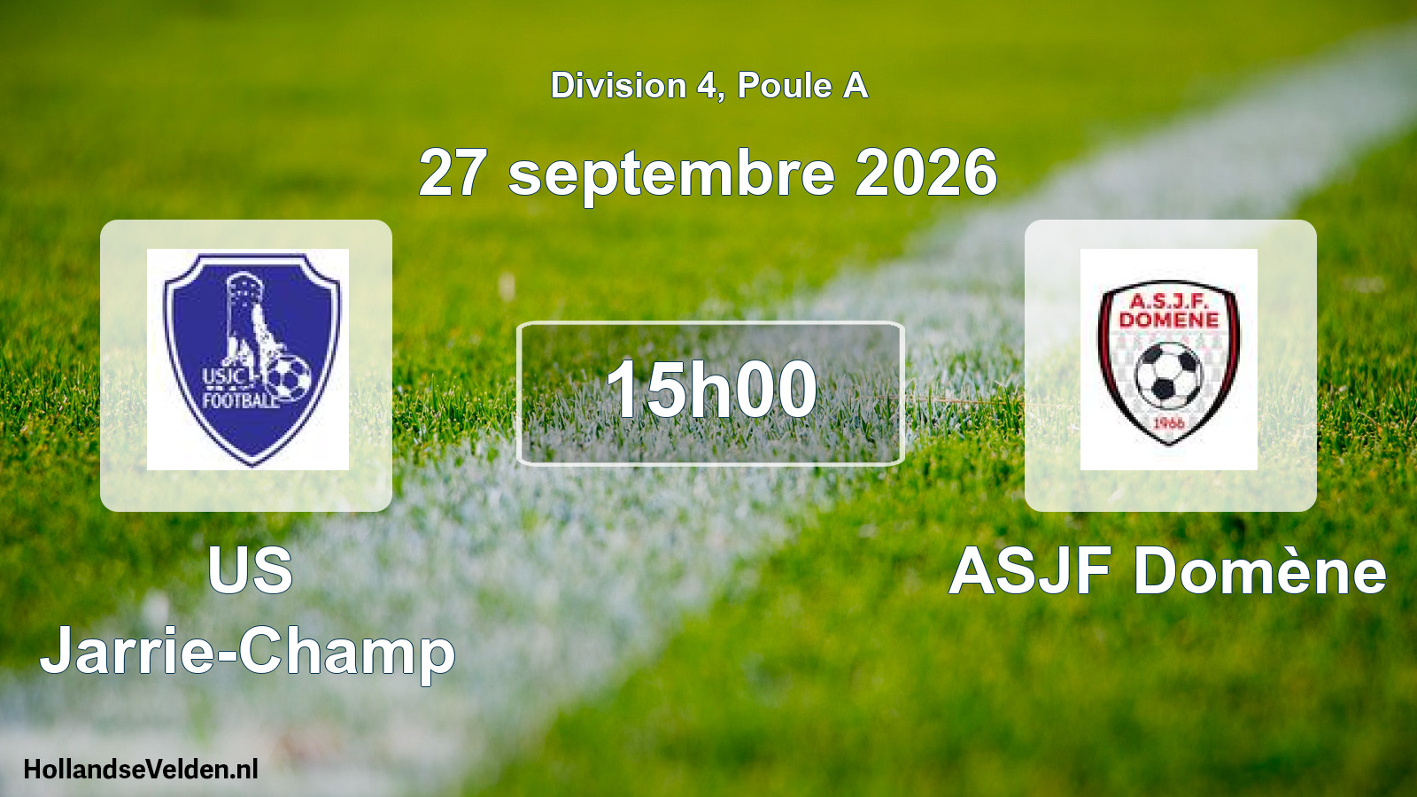 Scheduled Match: US Jarrie-Champ - ASJF Domène (27 September 2026)