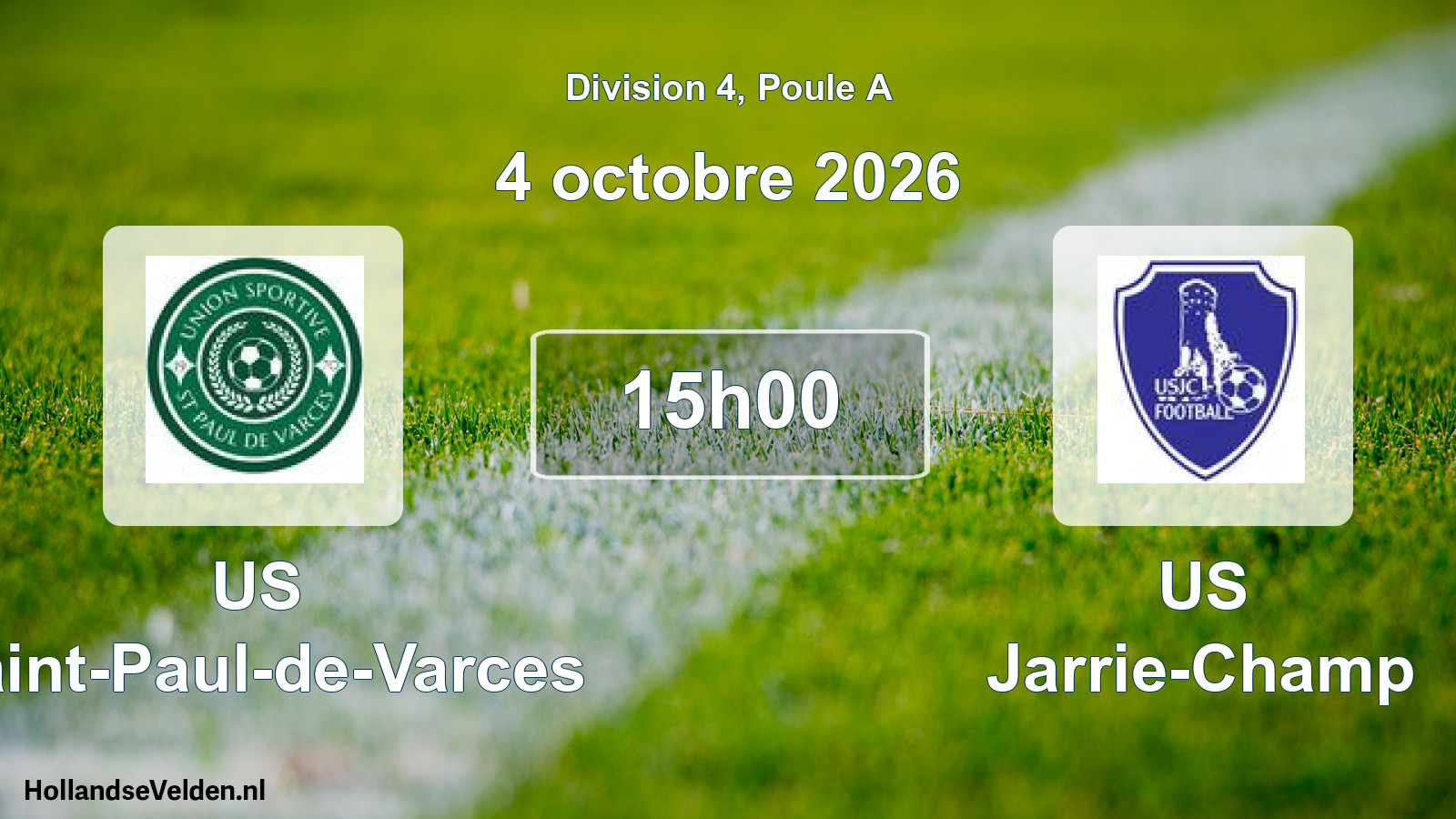 Geplande wedstrijd: US Saint-Paul-de-Varces - US Jarrie-Champ (4 oktober 2026)