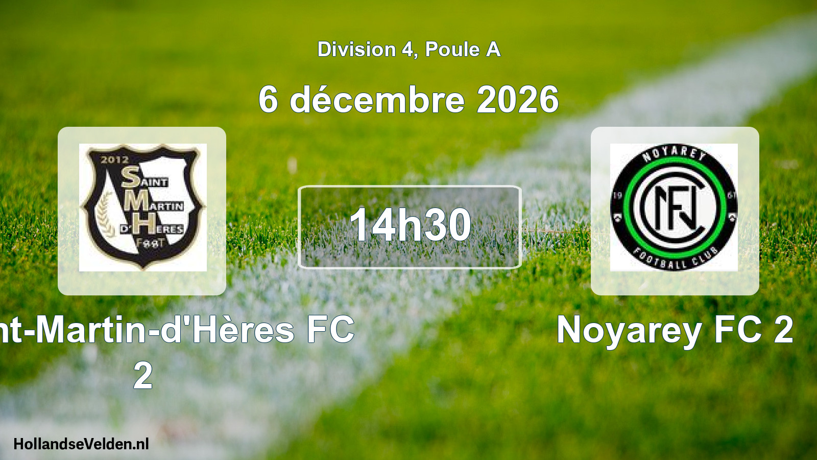 Scheduled Match: Saint-Martin-d'Hères FC 2 - Noyarey FC 2 (6 December 2026)