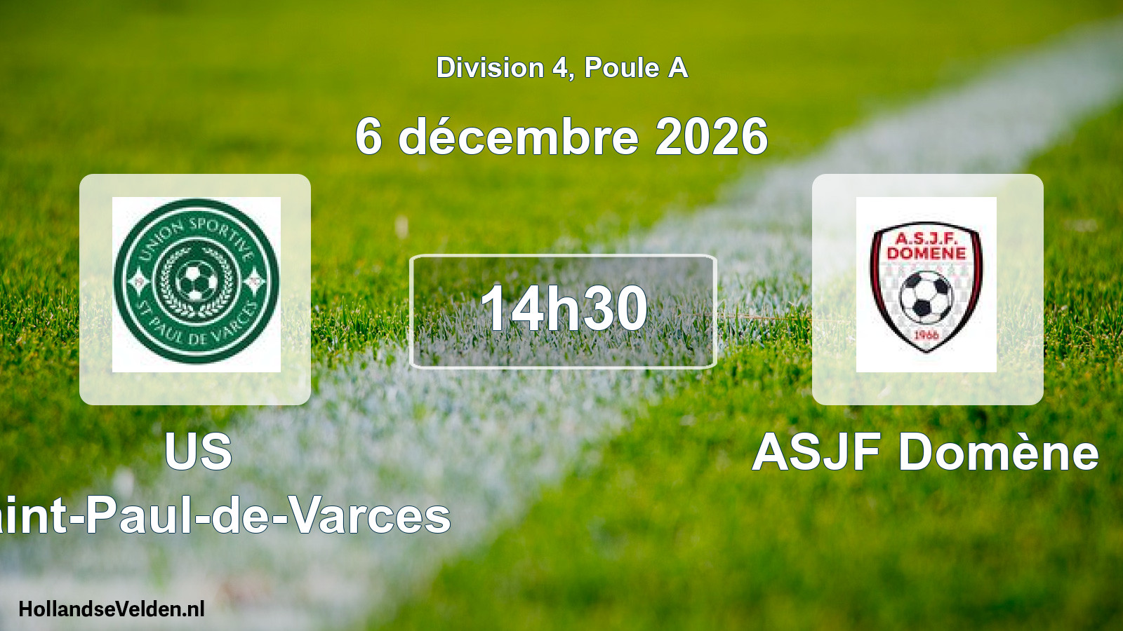 Scheduled Match: US Saint-Paul-de-Varces - ASJF Domène (6 December 2026)