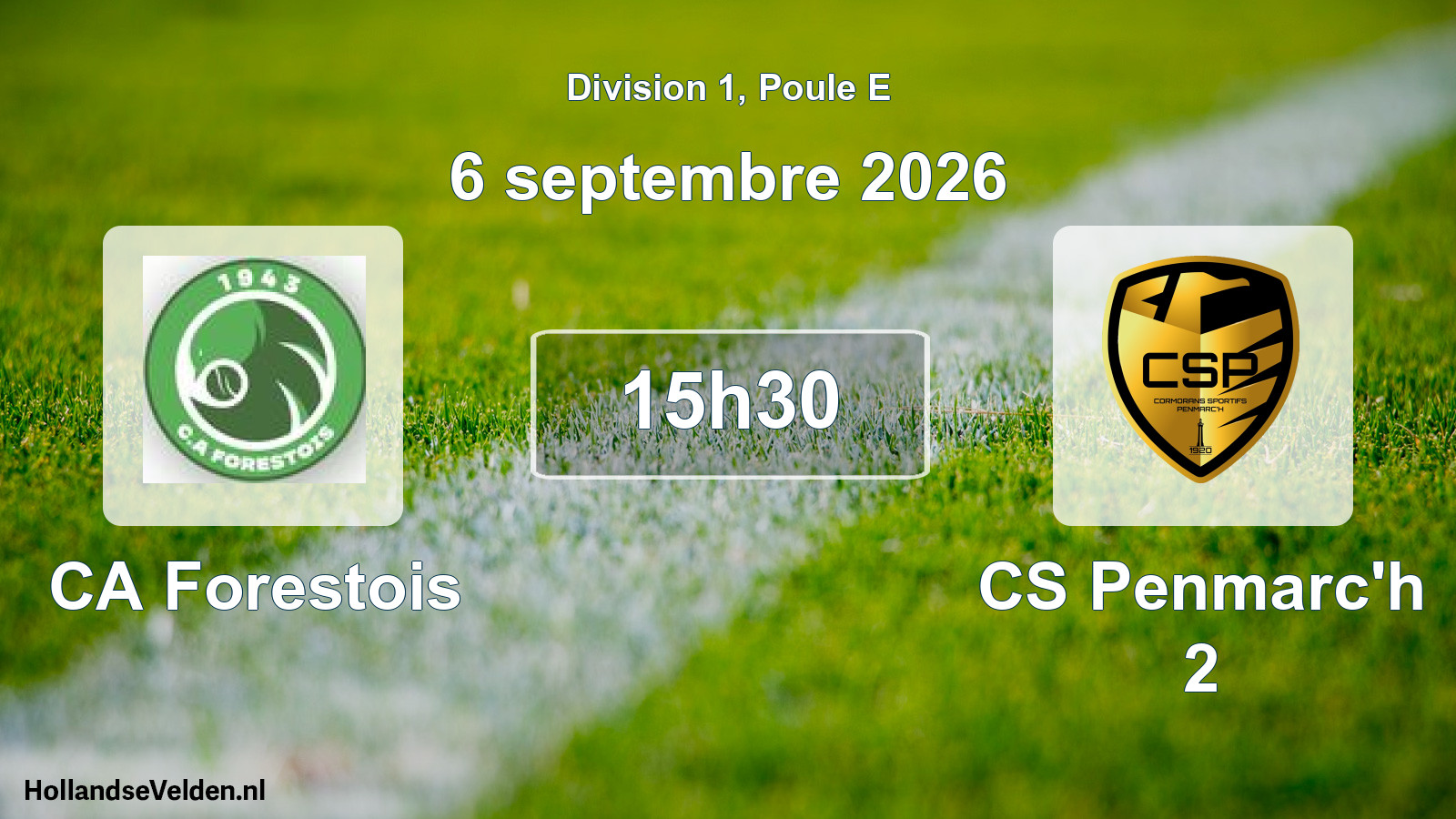 Geplande wedstrijd: CA Forestois - CS Penmarc'h 2 (6 september 2026)