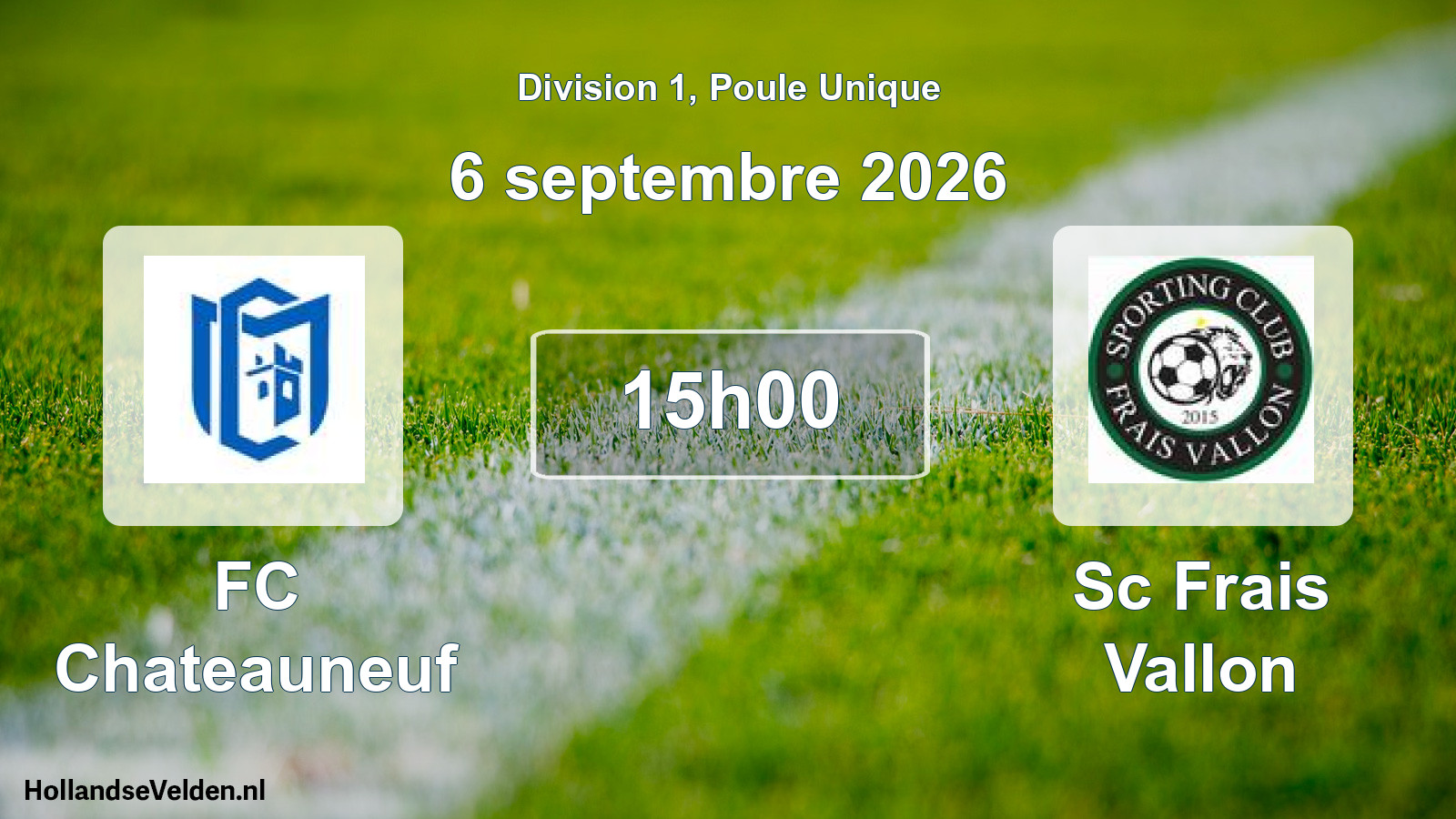 Scheduled Match: FC Chateauneuf - Sc Frais Vallon (6 September 2026)