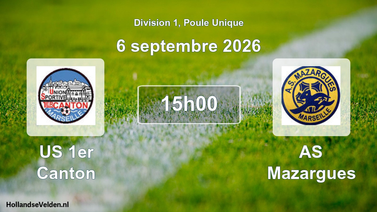 Geplande wedstrijd: US 1er Canton - AS Mazargues (6 september 2026)