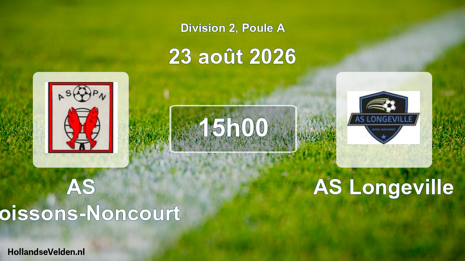 Match joué: AS Poissons-Noncourt - AS Longeville 5 - 0 (23 août 2026)