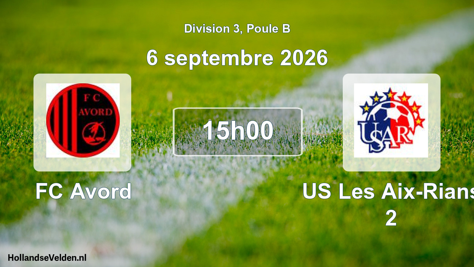 Geplande wedstrijd: FC Avord - US Les Aix-Rians 2 (6 september 2026)