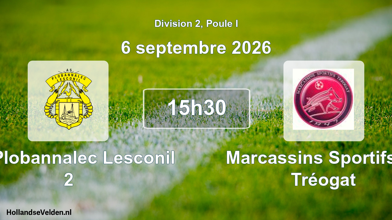Scheduled Match: AS Plobannalec Lesconil 2 - Marcassins Sportifs de Tréogat (6 September 2026)