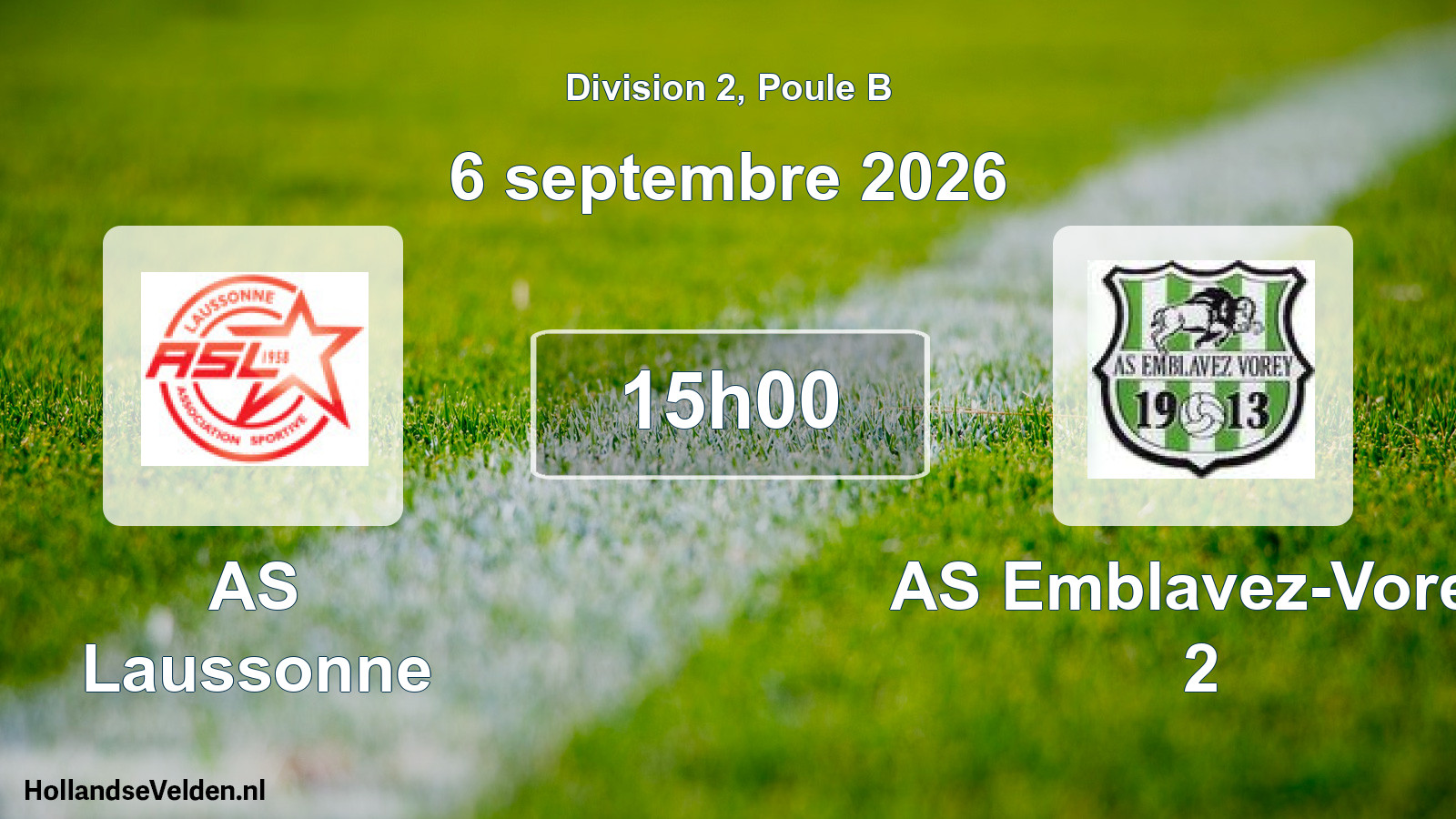 Match programmé: AS Laussonne - AS Emblavez-Vorey 2 (6 septembre 2026)