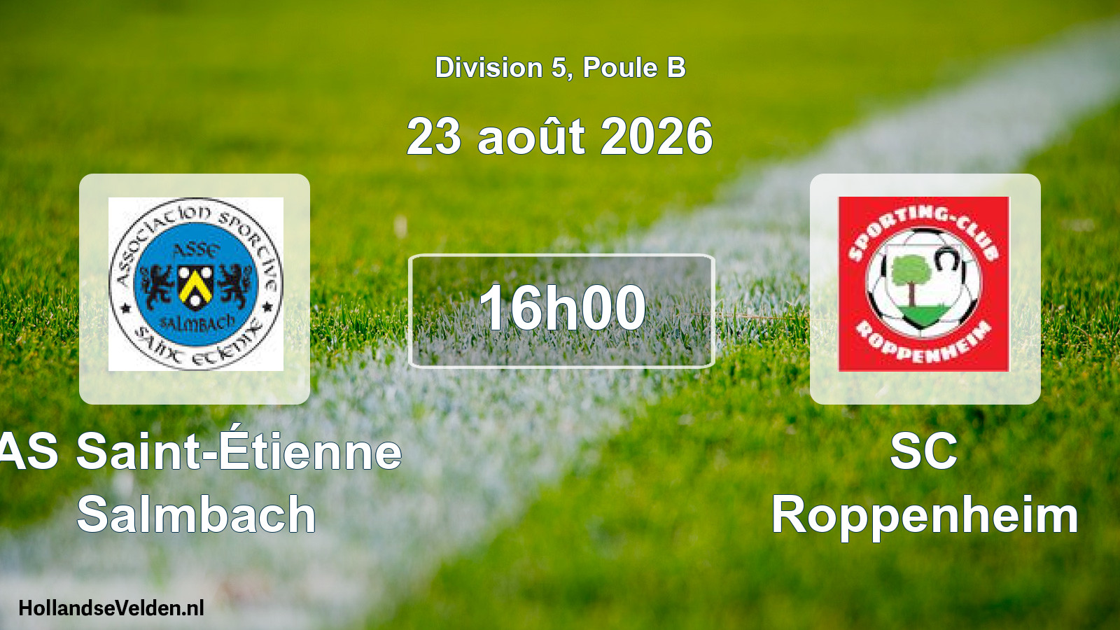 Scheduled Match: AS Saint-Étienne Salmbach - SC Roppenheim (23 August 2026)