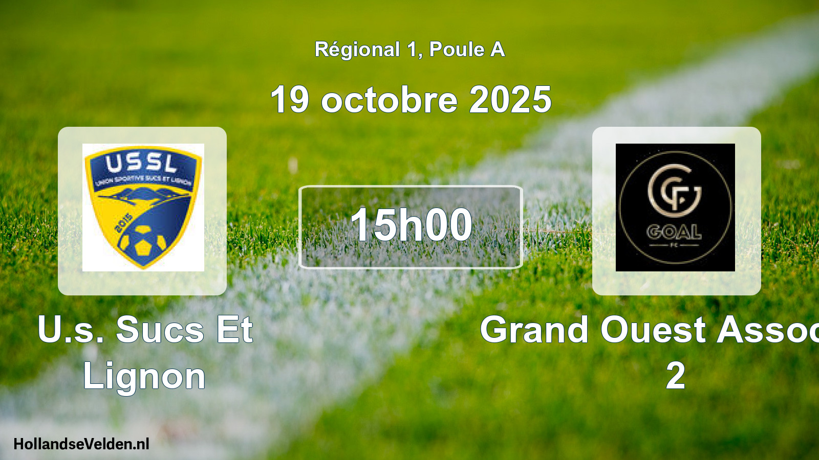 Scheduled Match: U.s. Sucs Et Lignon - Grand Ouest Associat 2 (19 October 2025)