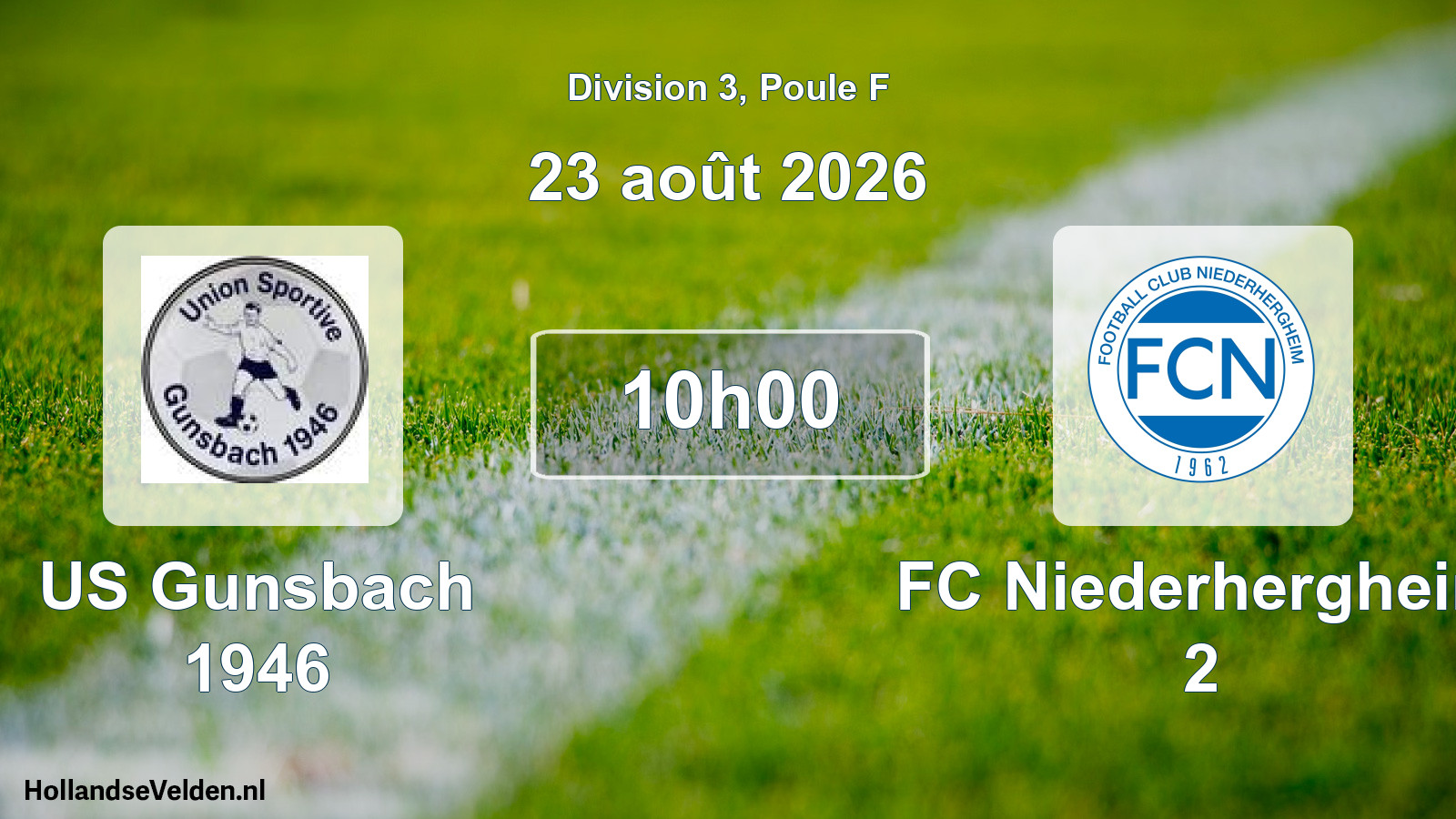 Scheduled Match: US Gunsbach 1946 - FC Niederhergheim 2 (23 August 2026)