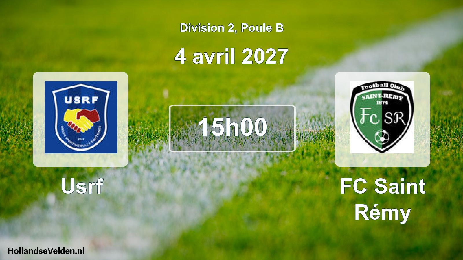 Match programmé: Usrf - FC Saint Rémy (4 avril 2027)