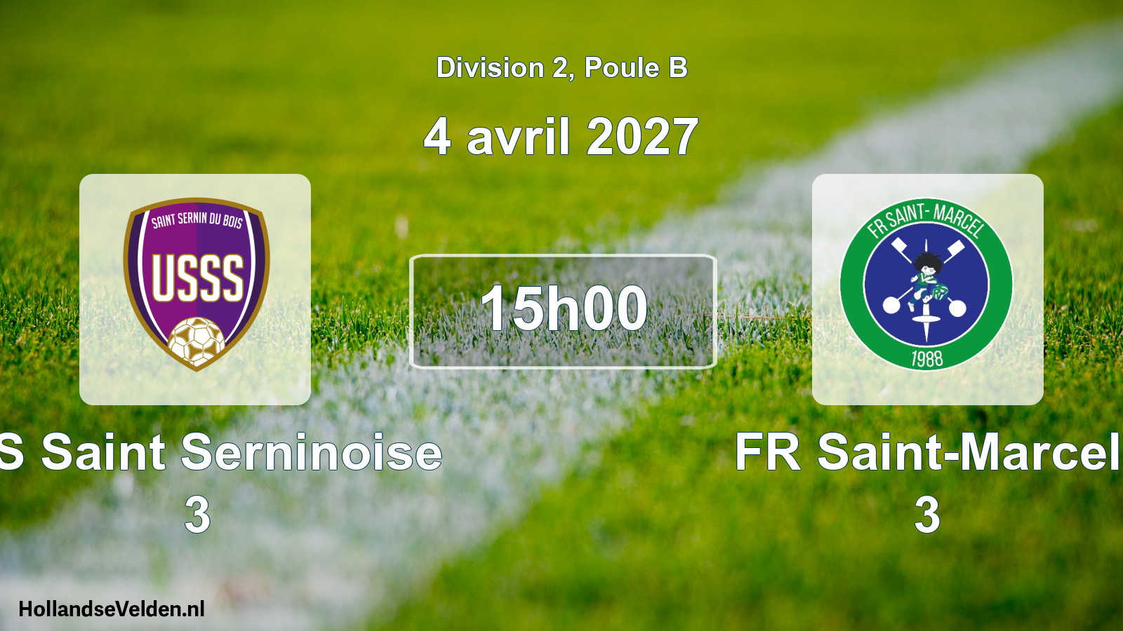 Match programmé: US Saint Serninoise 3 - FR Saint-Marcel 3 (4 avril 2027)