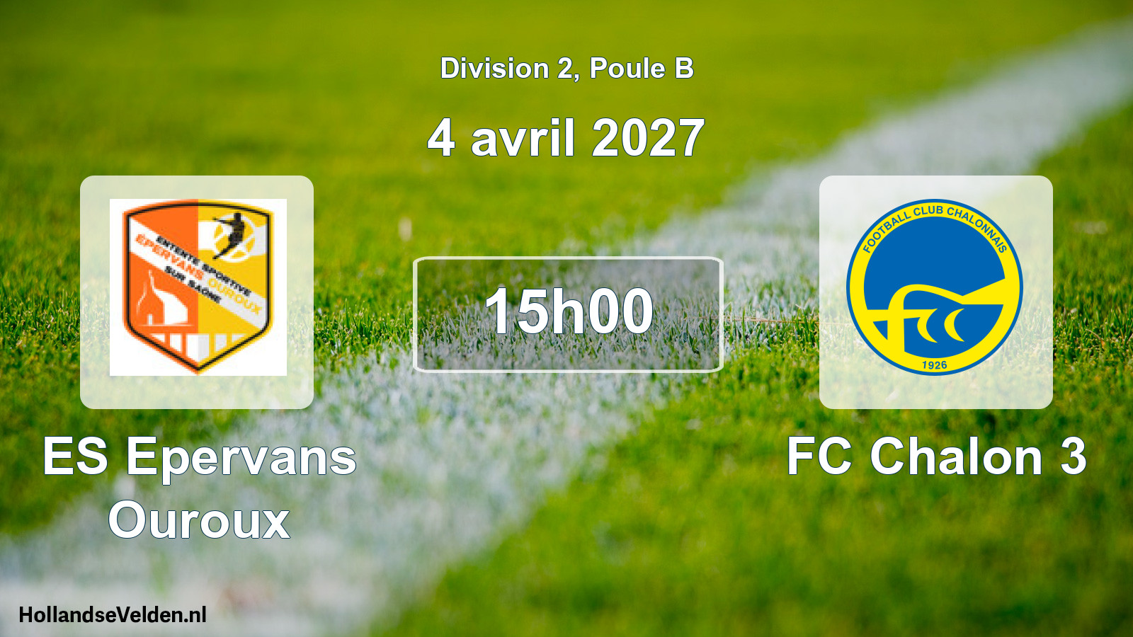 Match programmé: ES Epervans Ouroux - FC Chalon 3 (4 avril 2027)