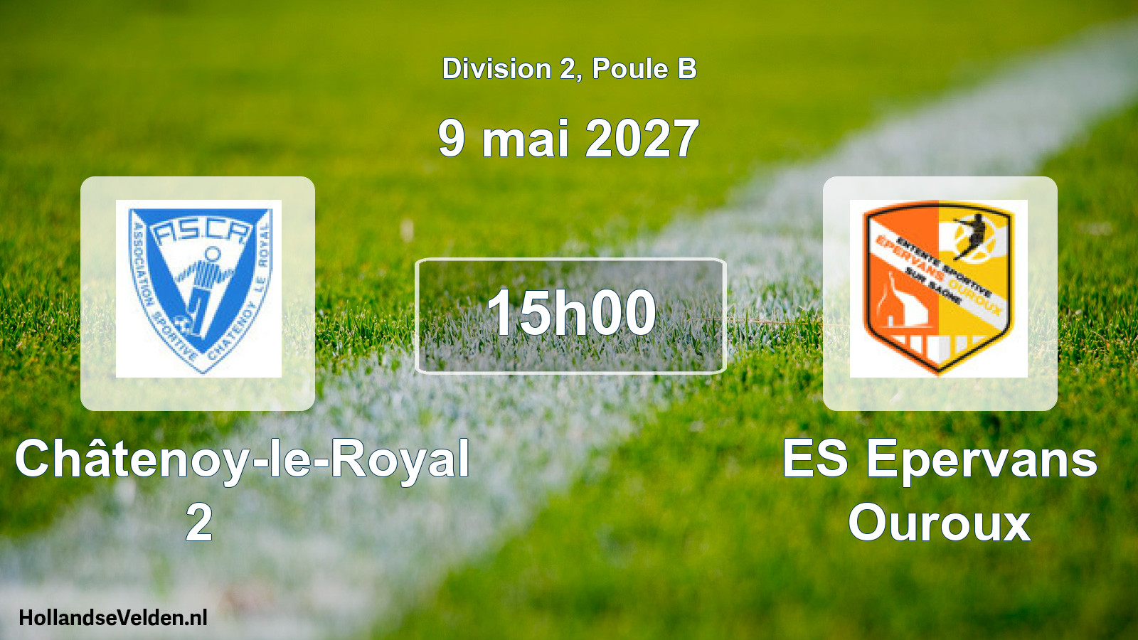 Match programmé: AS Châtenoy-le-Royal 2 - ES Epervans Ouroux (9 mai 2027)