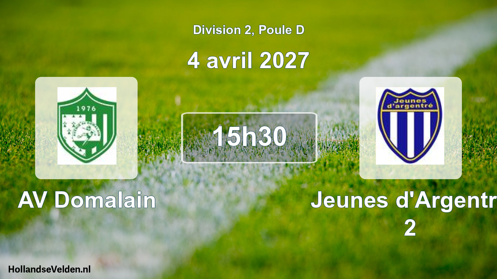 Match programmé: AV Domalain - Jeunes d'Argentré 2 (4 avril 2027)