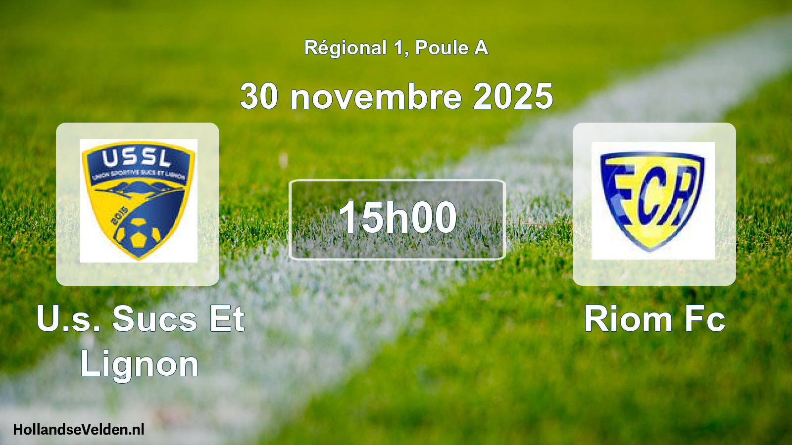 Scheduled Match: U.s. Sucs Et Lignon - Riom Fc (30 November 2025)