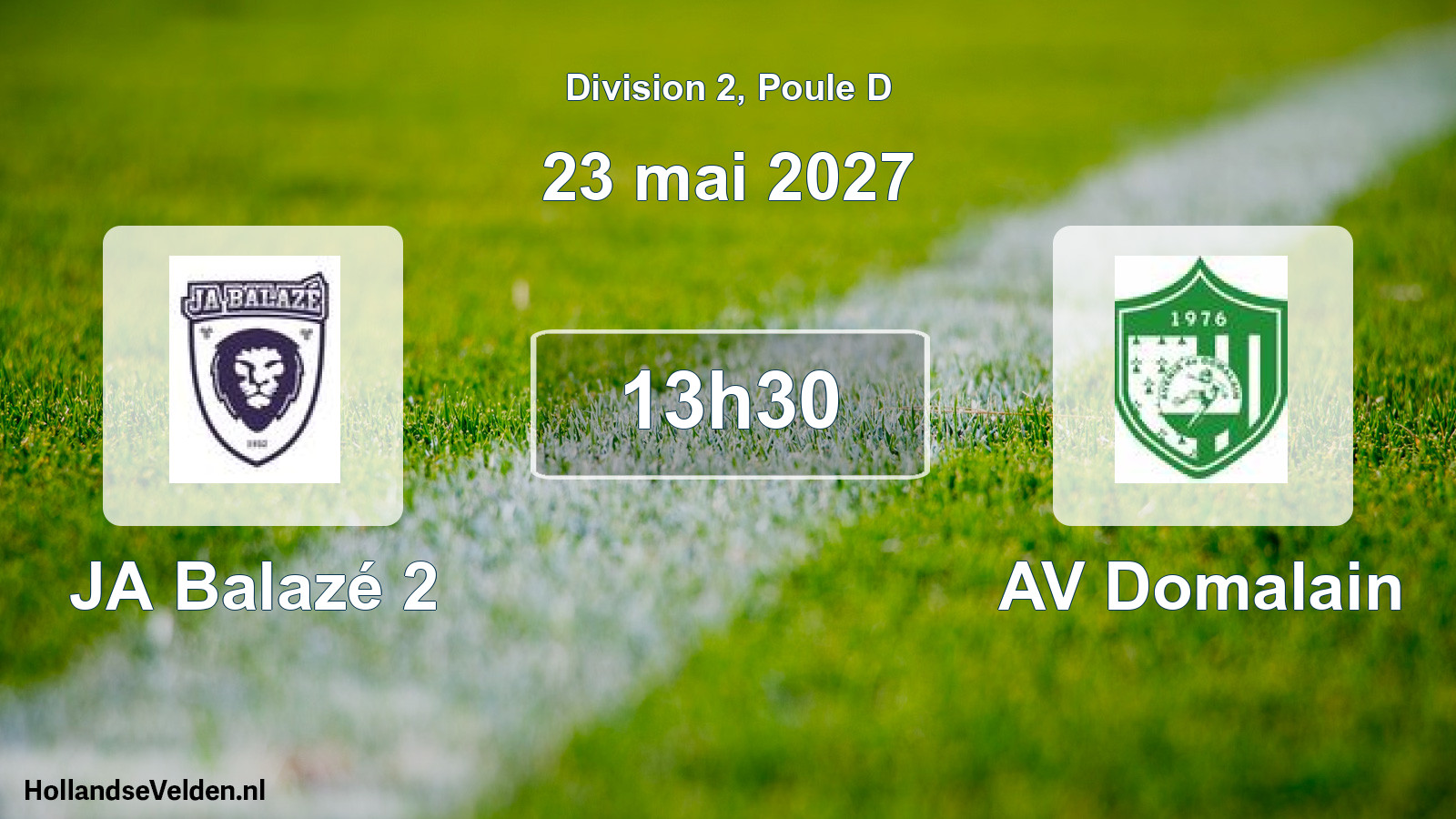 Match programmé: JA Balazé 2 - AV Domalain (23 mai 2027)