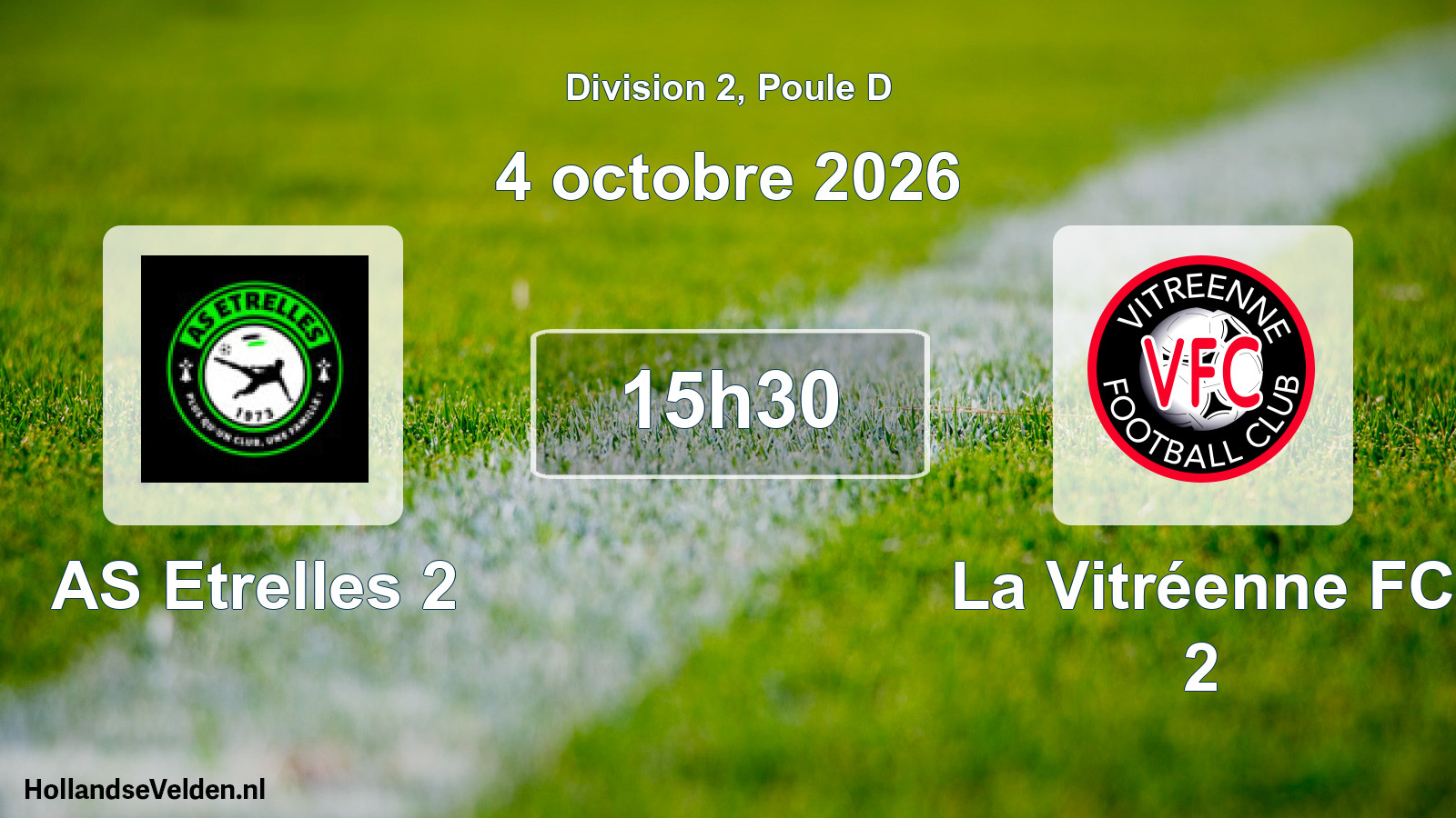 Geplande wedstrijd: AS Etrelles 2 - La Vitréenne FC 2 (4 oktober 2026)