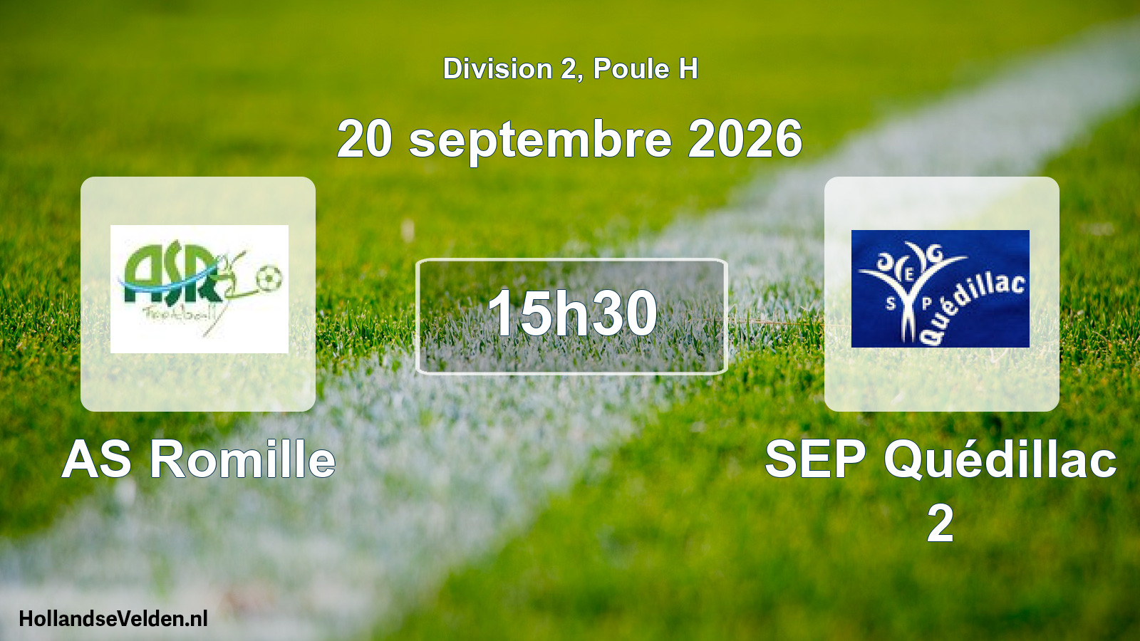 Scheduled Match: AS Romille - SEP Quédillac 2 (20 September 2026)