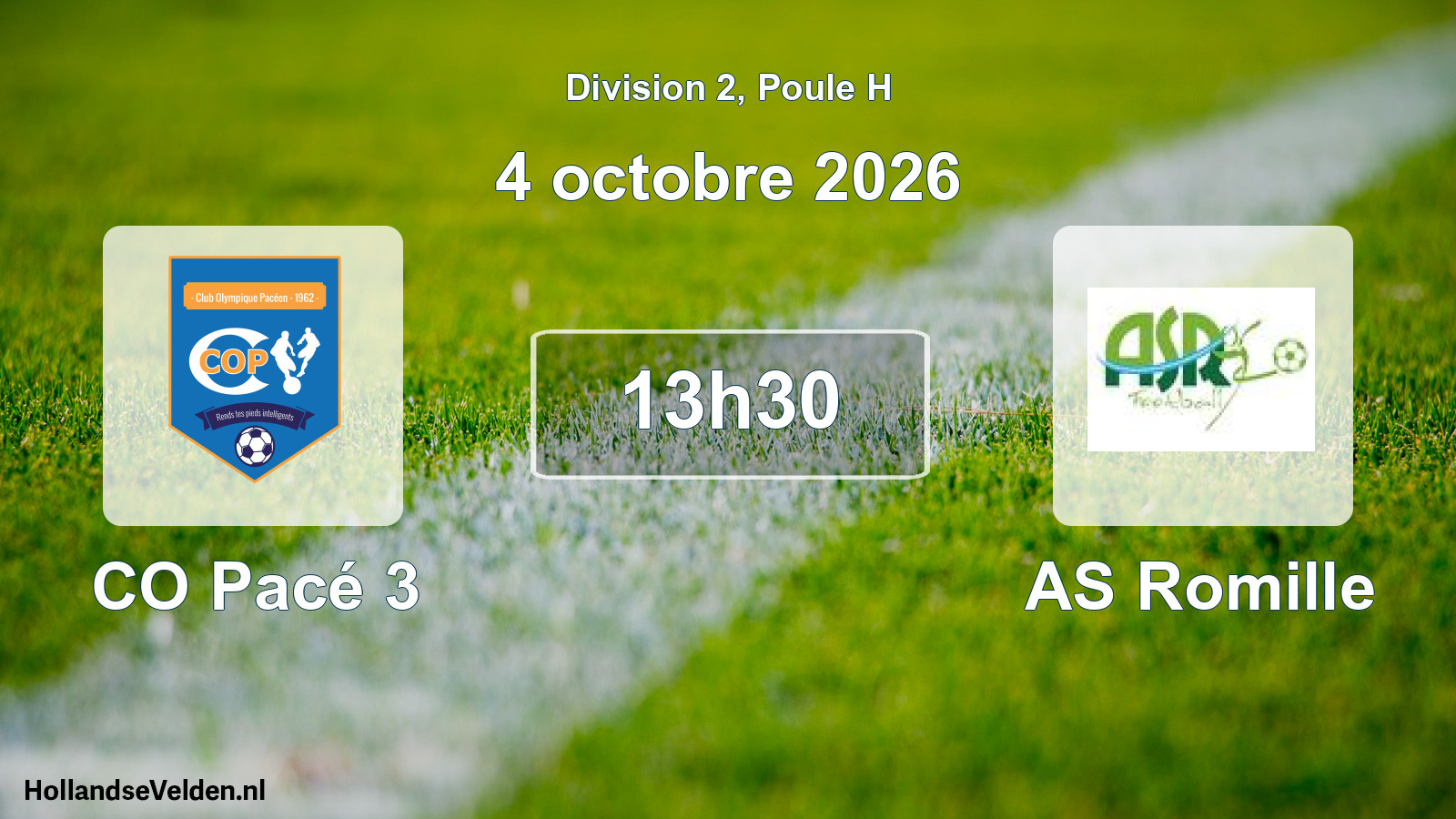 Scheduled Match: CO Pacé 3 - AS Romille (4 October 2026)