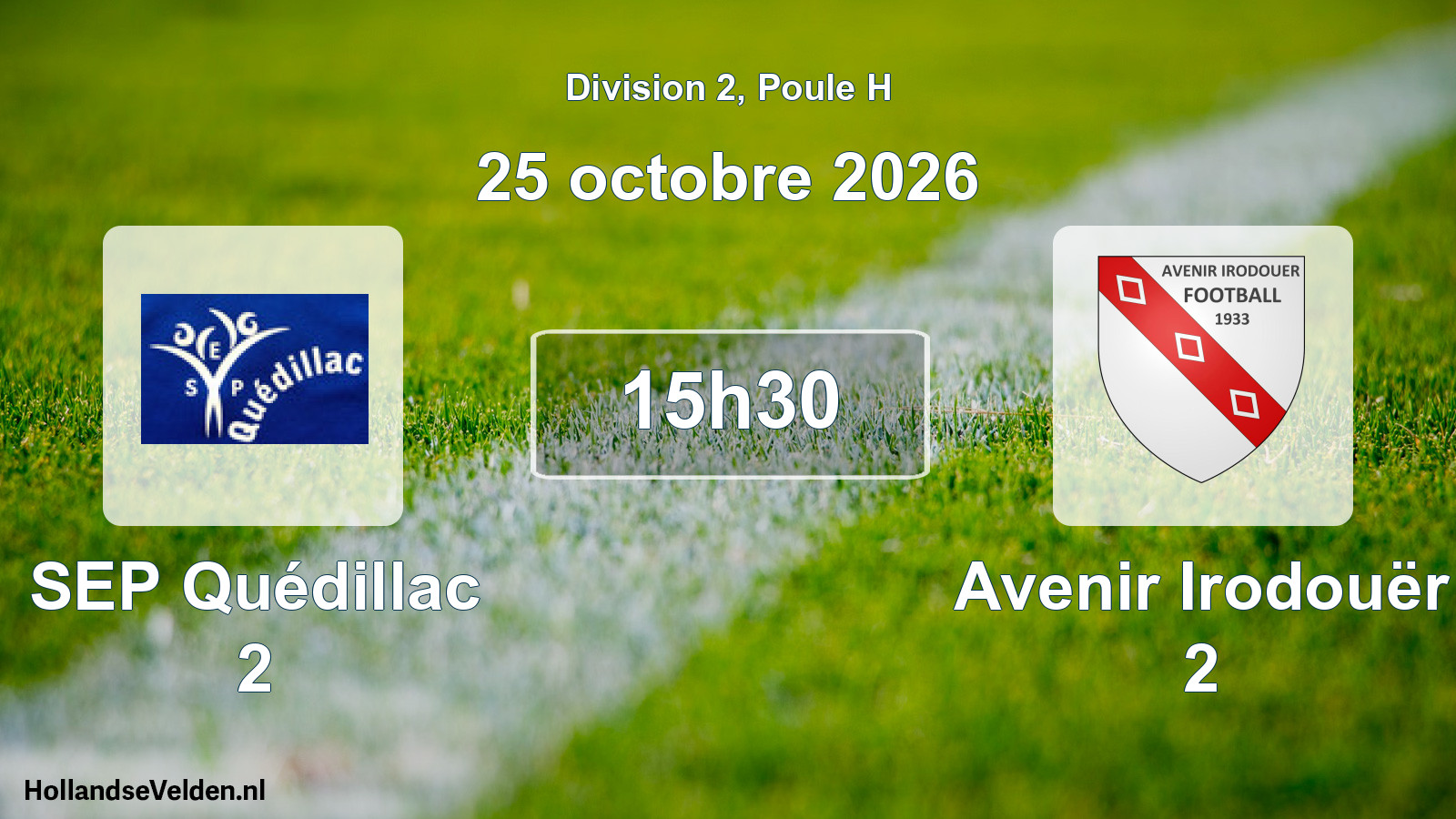 Scheduled Match: SEP Quédillac 2 - Avenir Irodouër 2 (25 October 2026)