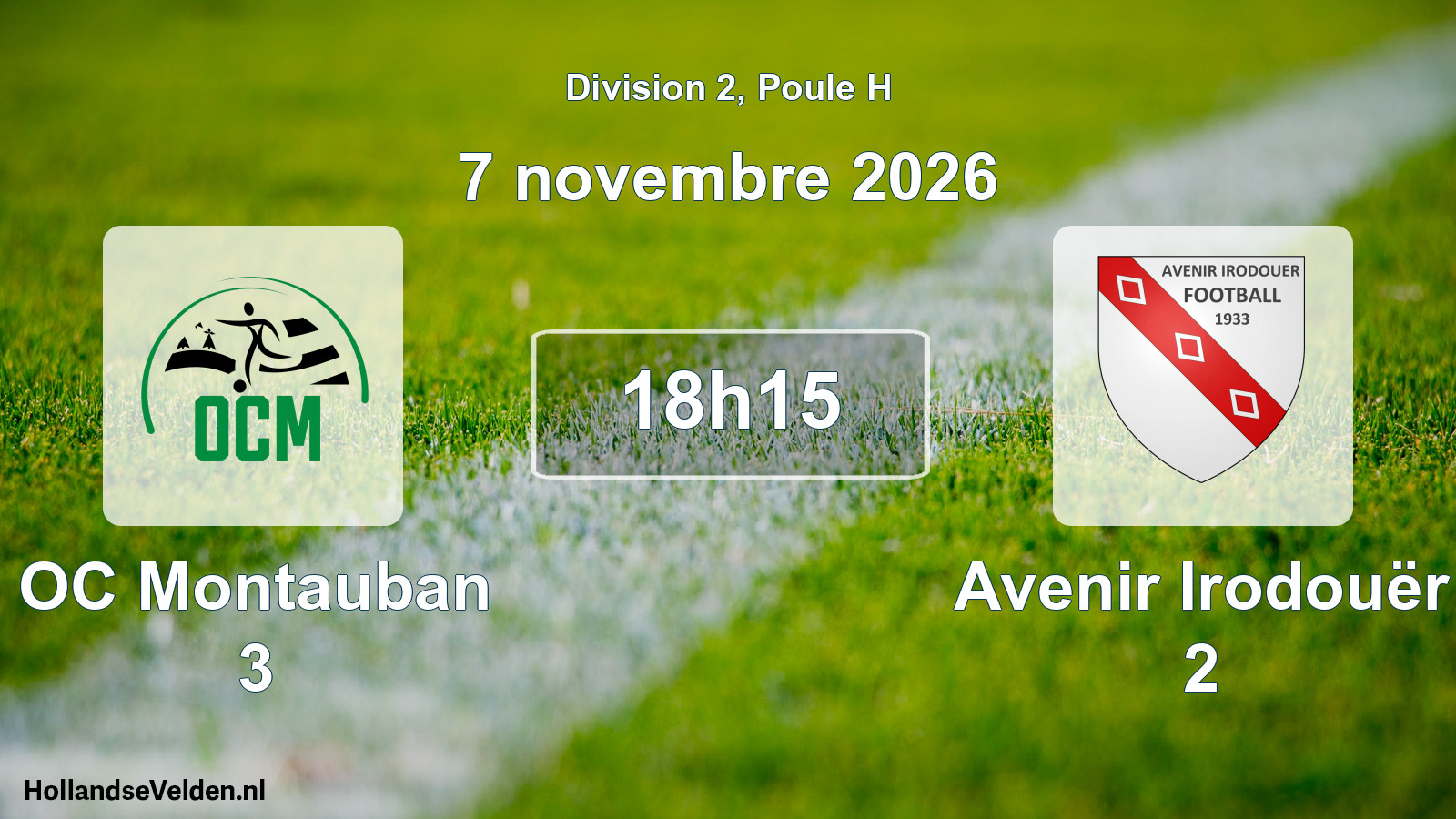 Scheduled Match: OC Montauban 3 - Avenir Irodouër 2 (7 November 2026)