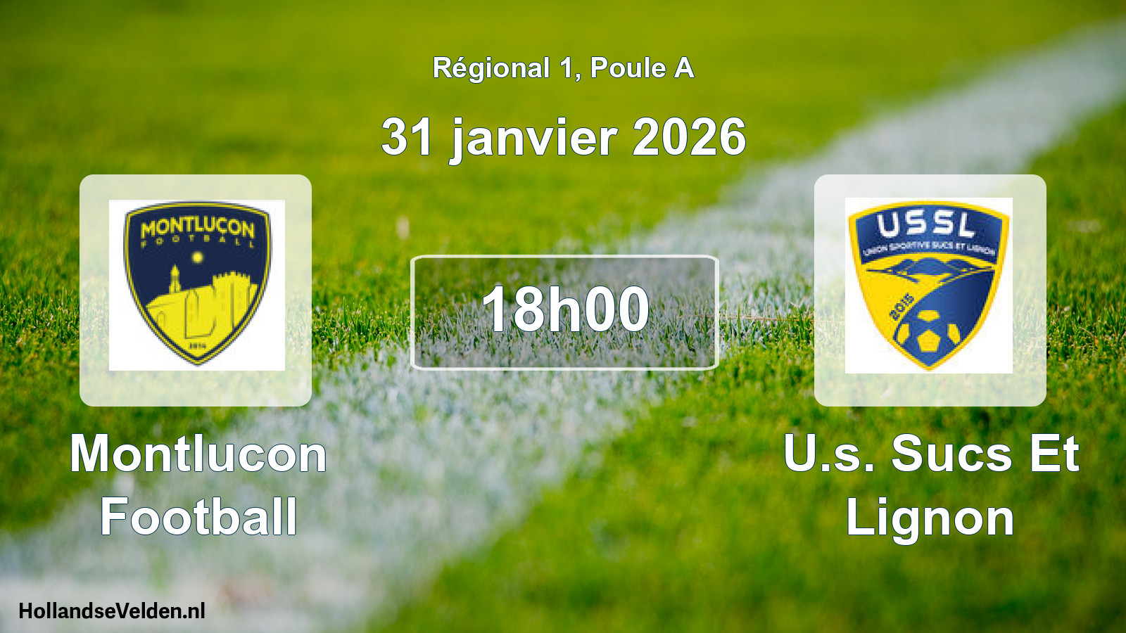 Scheduled Match: Montlucon Football - U.s. Sucs Et Lignon (31 January 2026)