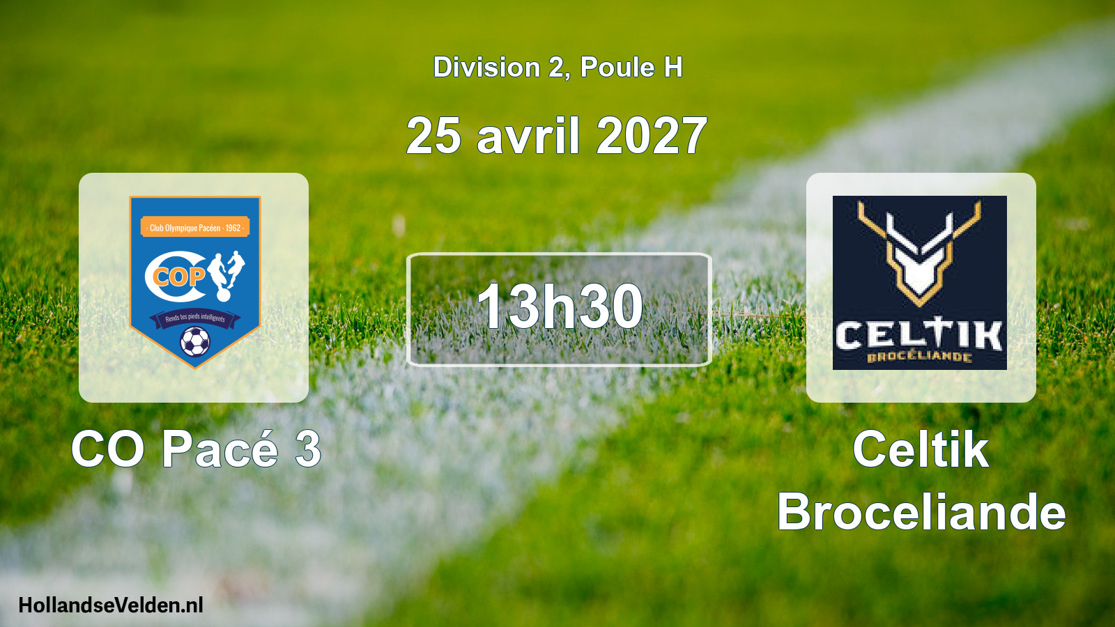 Scheduled Match: CO Pacé 3 - Celtik Broceliande (25 April 2027)