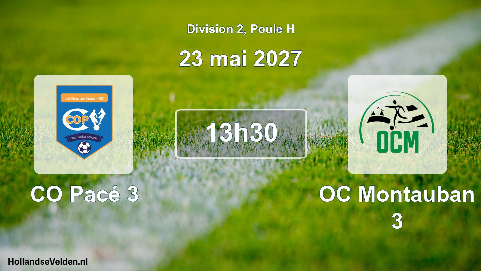 Match programmé: CO Pacé 3 - OC Montauban 3 (23 mai 2027)