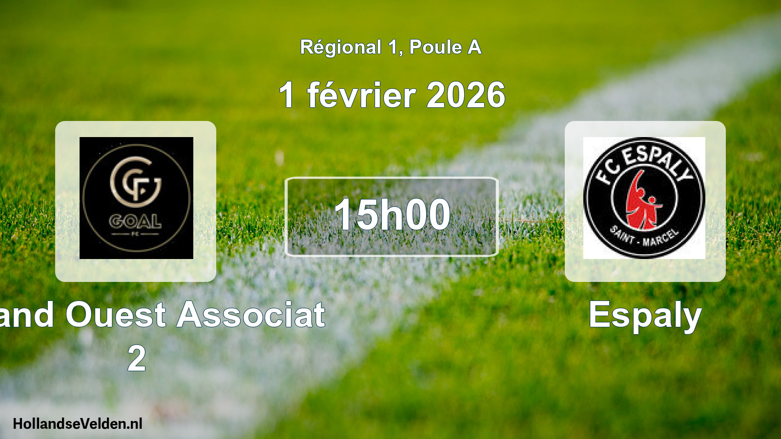 Geplande wedstrijd: Grand Ouest Associat 2 - Espaly (1 février 2026)