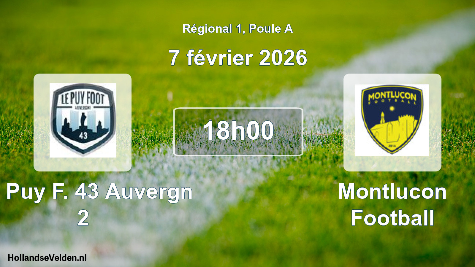 Geplande wedstrijd: Le Puy F. 43 Auvergn 2 - Montlucon Football (7 februari 2026)