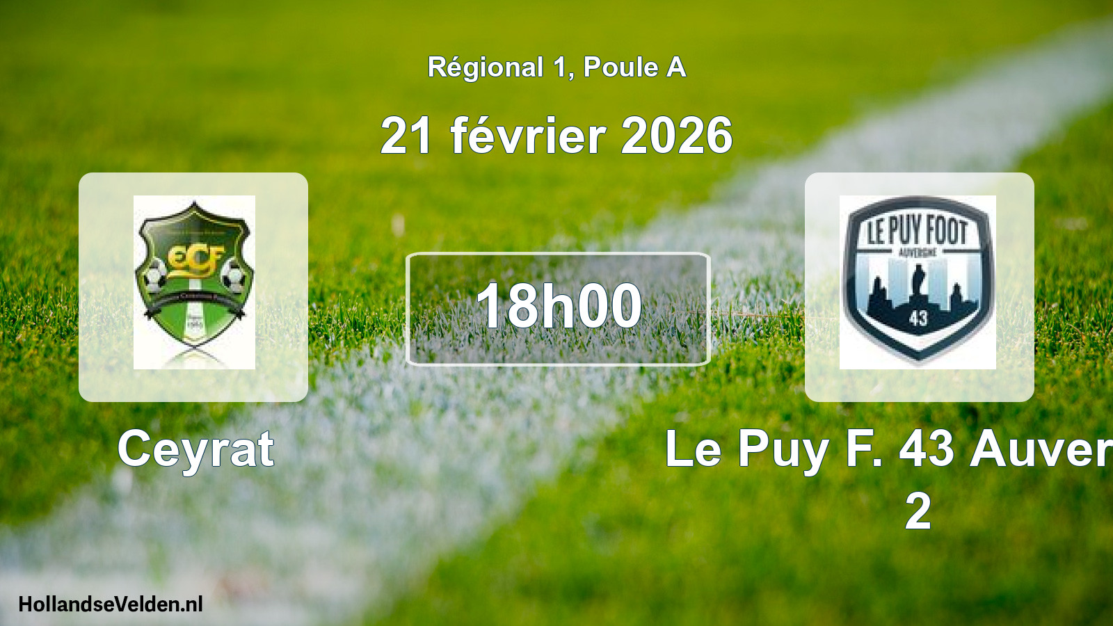 Scheduled Match: Ceyrat - Le Puy F. 43 Auvergn 2 (21 February 2026)