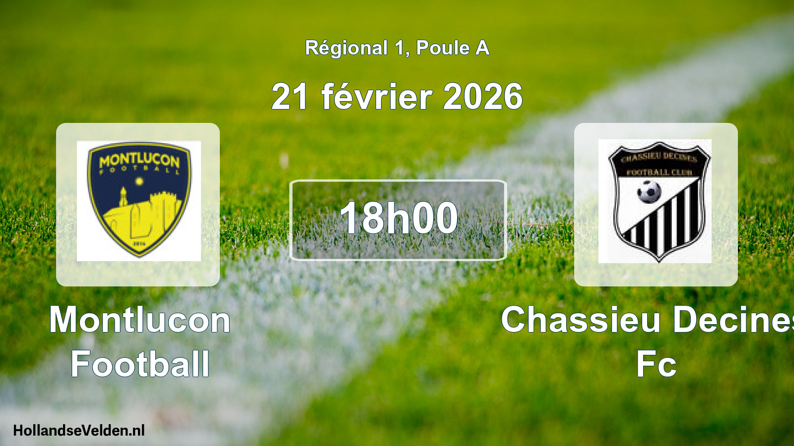 Geplande wedstrijd: Montlucon Football - Chassieu Decines Fc (21 février 2026)