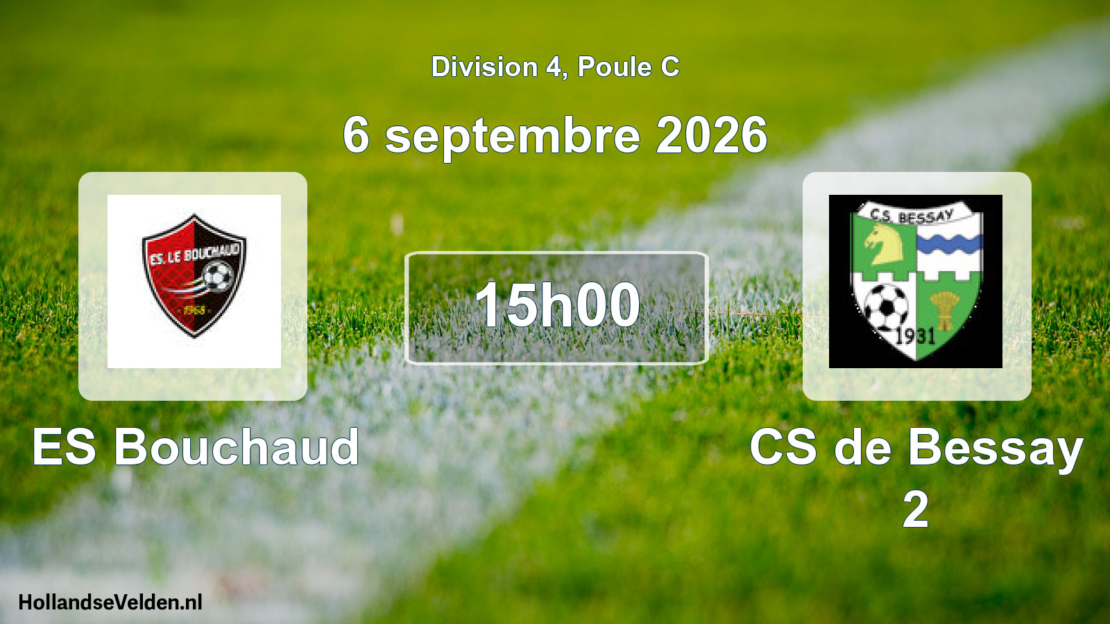 Match programmé: ES Bouchaud - CS de Bessay 2 (6 septembre 2026)